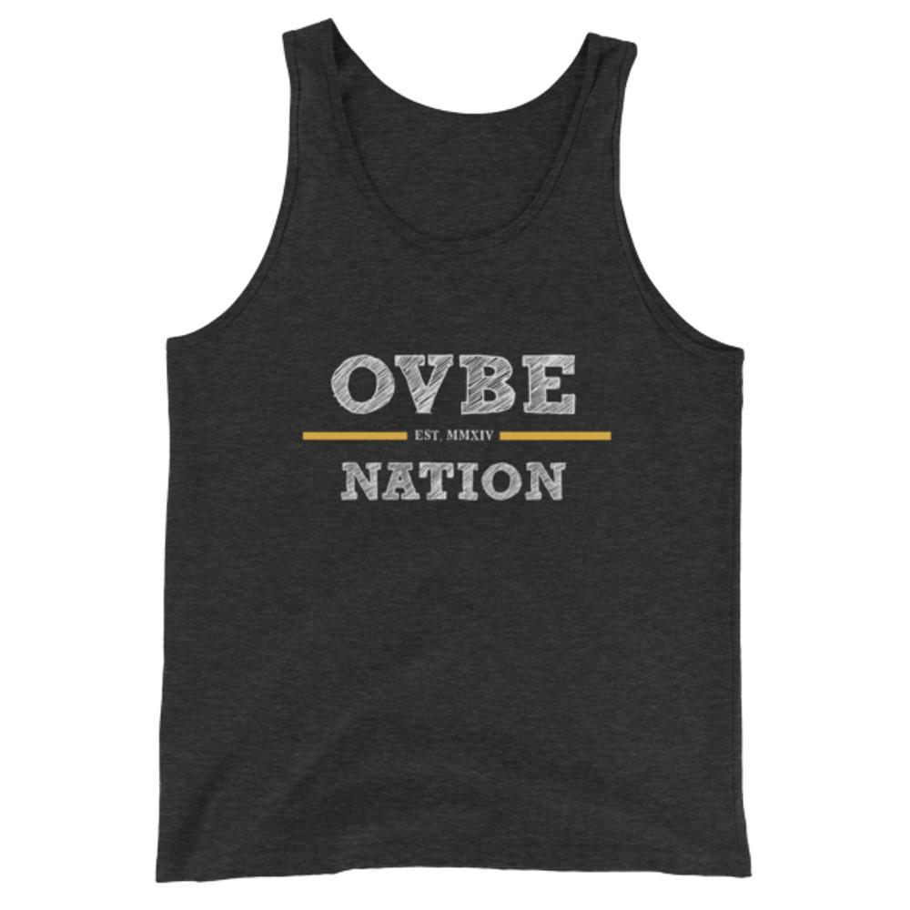OVBE Nation Men's Tank Top (Charcoal-Black Triblend)