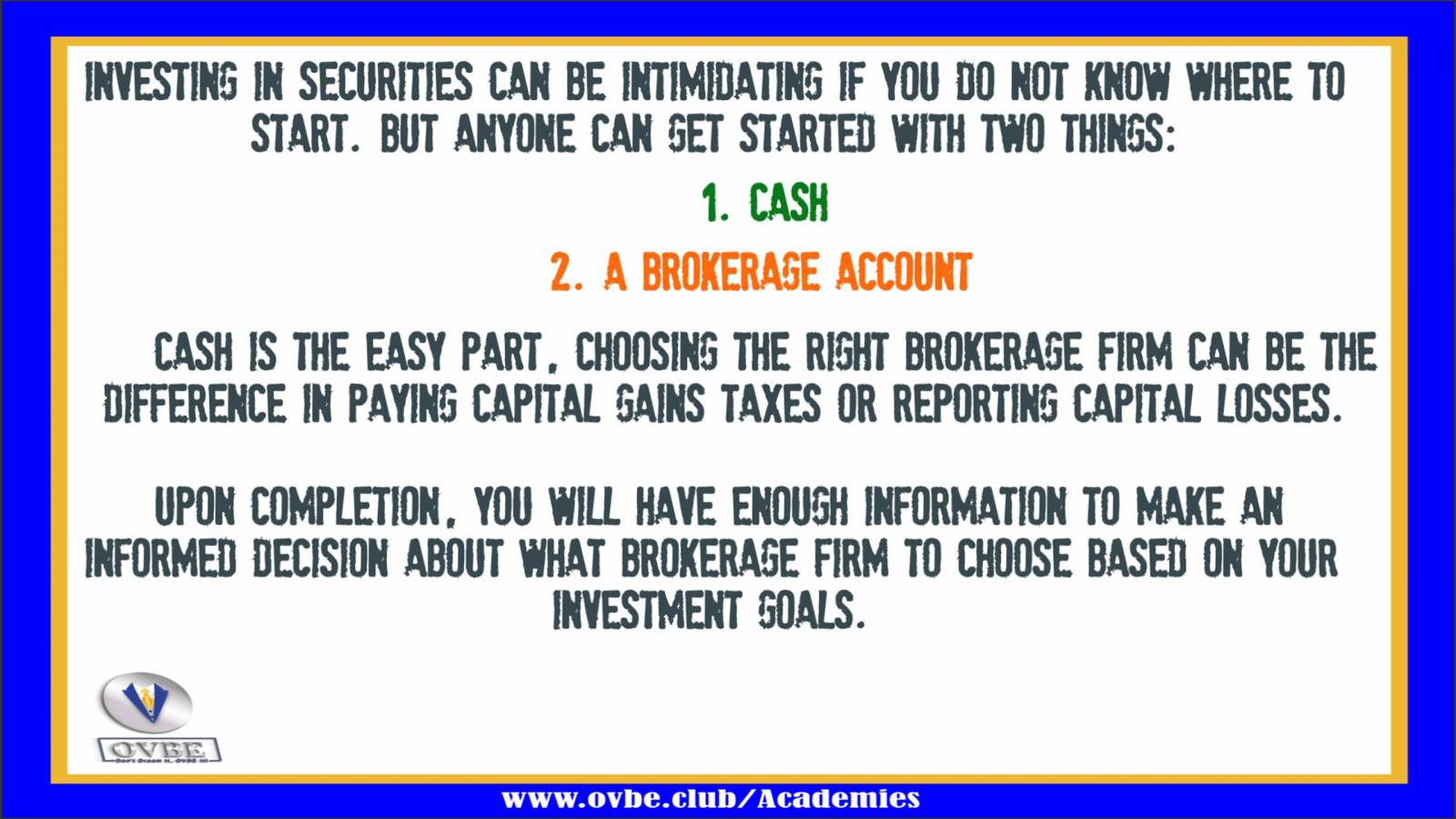 Opening A Brokerage Account pg. 2