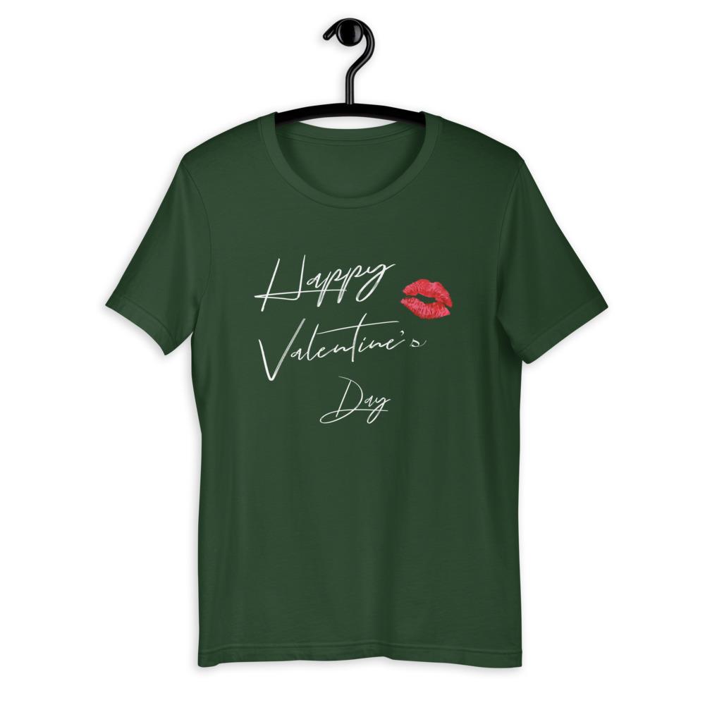 Happy Valentine's Day Women's T-Shirt (Forest Green)