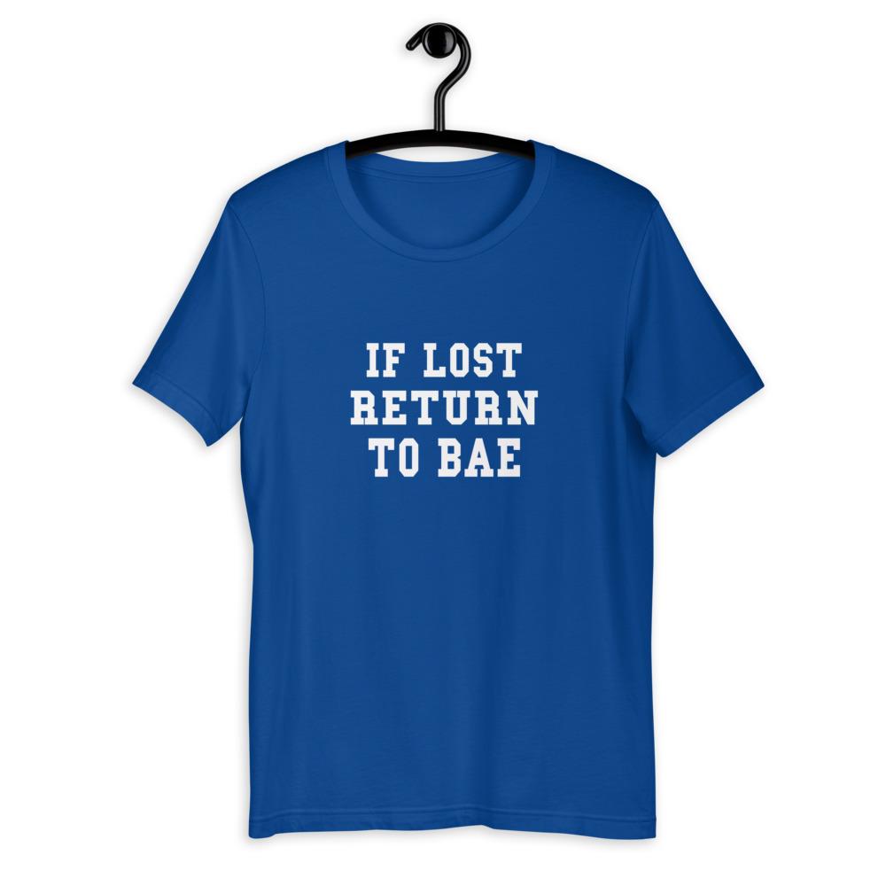 If Lost Return To Bae Couples T-Shirt (Royal Blue)