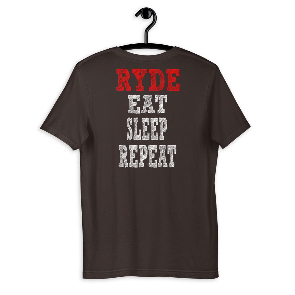 Ryde, Eat, Sleep, Repeat Men's T-Shirt (Brown)