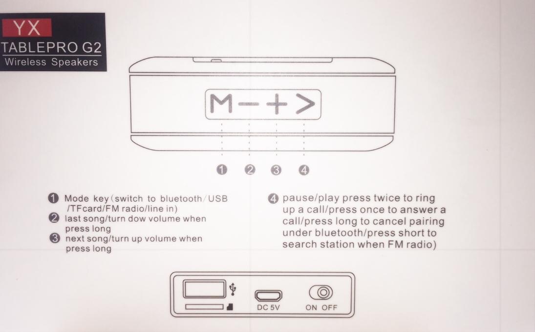 Mini Wireless G2 Bluetooth Speaker Manual