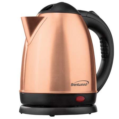 BRENTWOOD® KT-1780 1.5-LITER STAINLESS STEEL CORDLESS ELECTRIC KETTLE  (Rose Gold)
