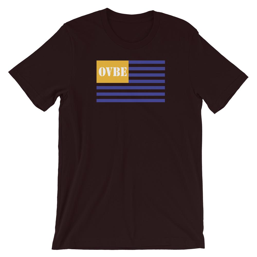 OVBE Flag XL Men's T-Shirt (Oxblood Black)