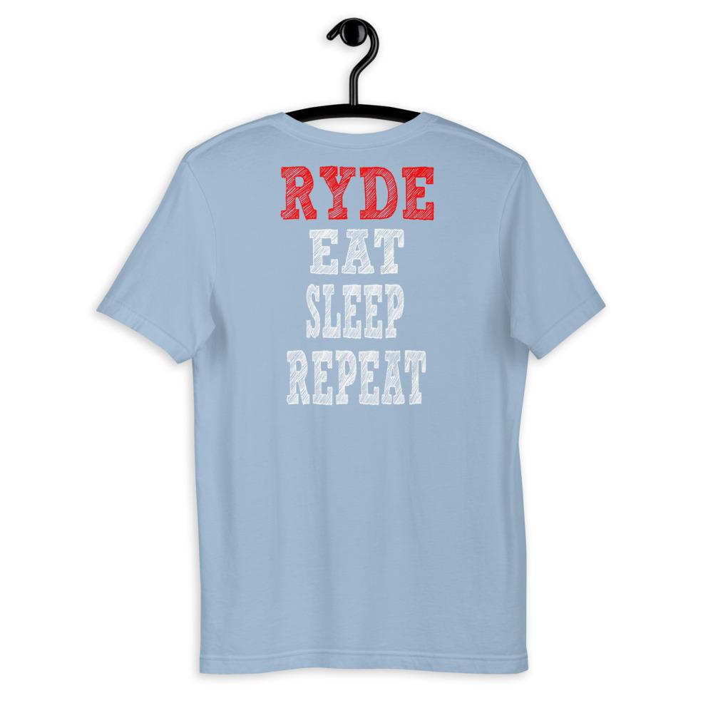 Back Light Blue Ryde, Eat, Sleep, Repeat Women's T-Shirt