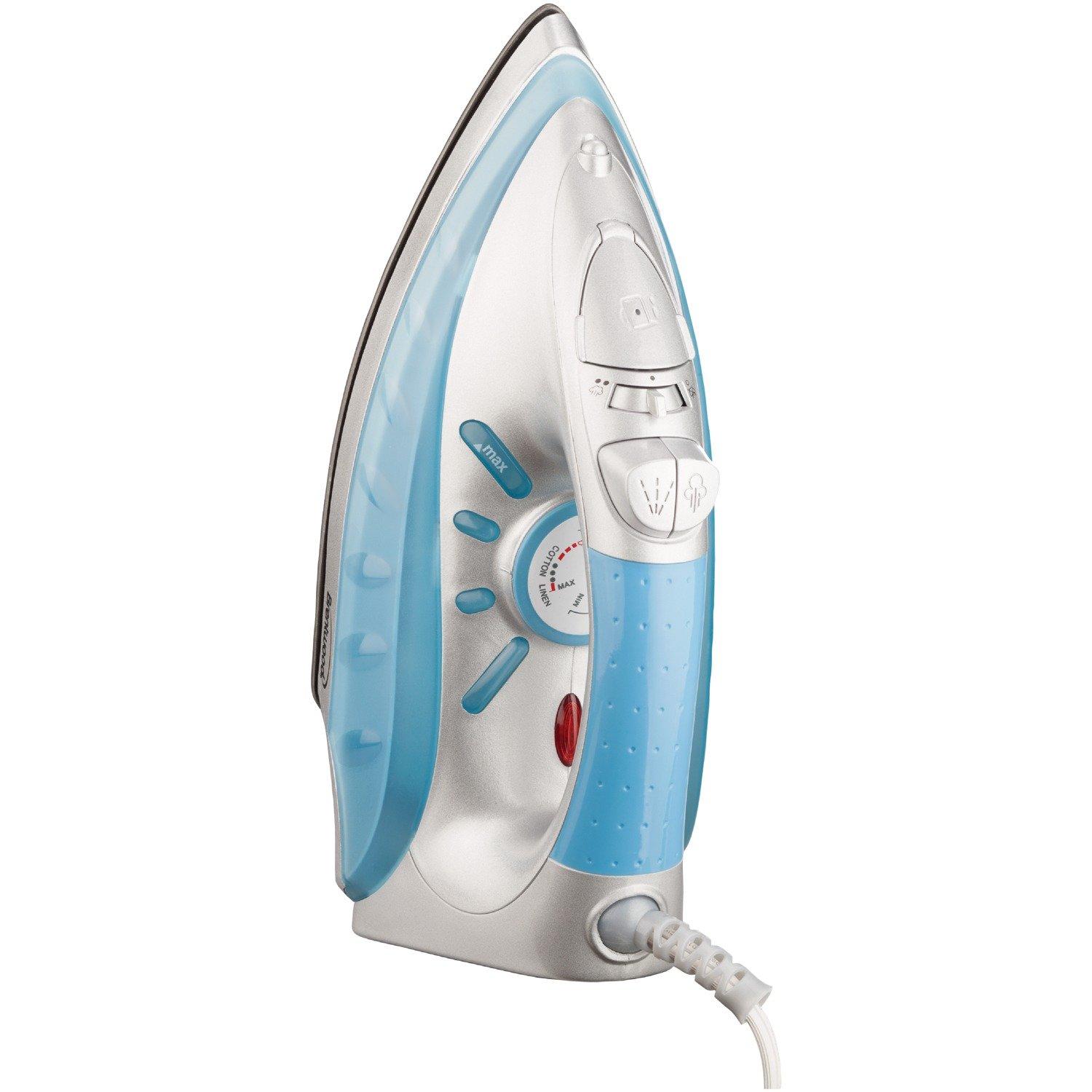 BRENTWOOD® MPI- 60 FULL-SIZE NONSTICK STEAM IRON (Silver)