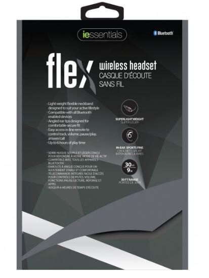 iEssentials Flex Neck Band Sport Series Bluetooth® Earbuds with Microphone (Gray)