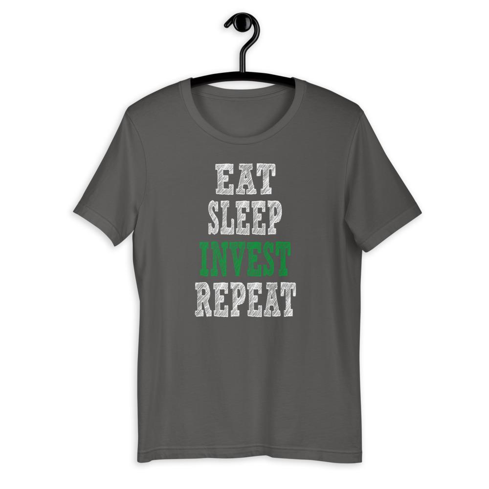 Eat, Sleep, Invest, Repeat Men's T-Shirt (Asphalt)