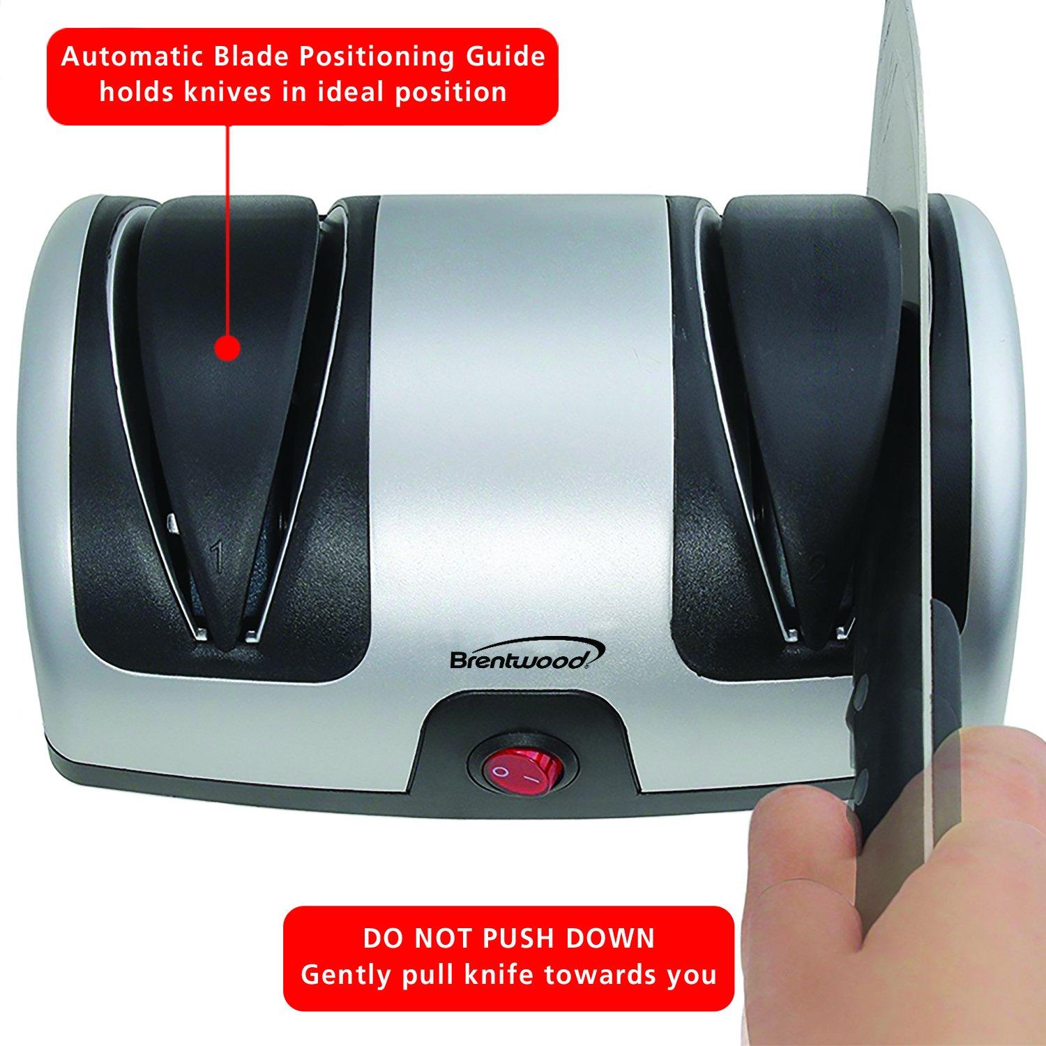 BRENTWOOD® TS-1001 2-STAGE ELECTRIC KNIFE SHARPENER