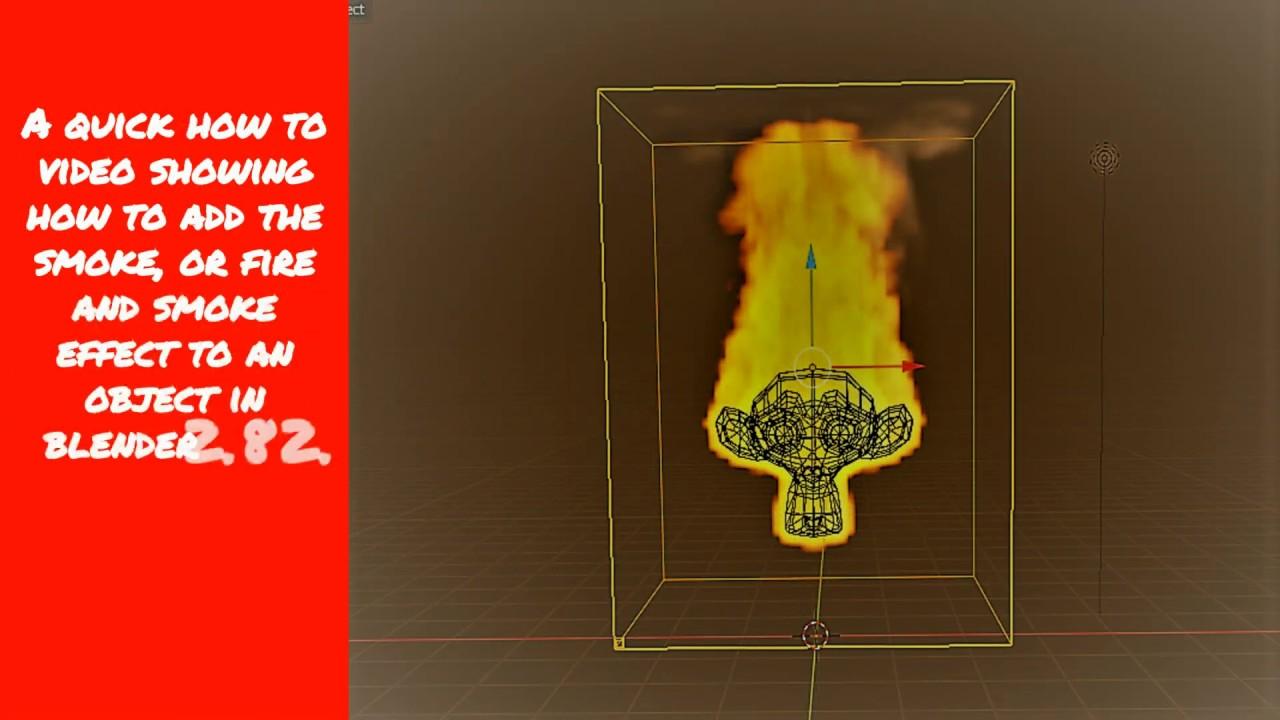 Suzanne Fire And Smoke Effect In Blender 2.82