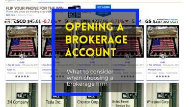 Opening A Brokerage  Account